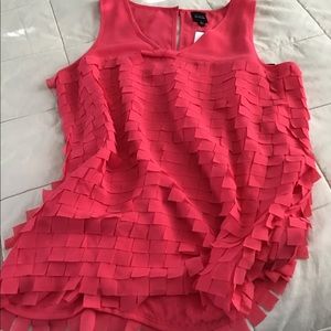 Saks NWT sleeveless blouse, hot coral